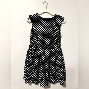 Black & White M Polka Dot Dress w/ Cut Out on Back